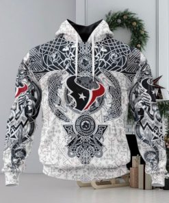 NFL Houston Texans Norse Viking Symbols 3D Hoodie