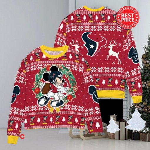 NFL Houston Texans x Mickey Mouse Christ Ugly Sweater