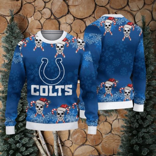 NFL Indianapolis Colts Christmas Skull Sport Christmas Ugly Sweater 3D