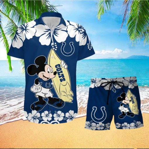 NFL Indianapolis Colts V2 Tropical Combo Hawaiian And Short