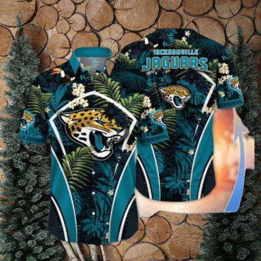 NFL Jacksonville Jaguars Custom Name Flower Summer Tropical Hawaiian Shirt
