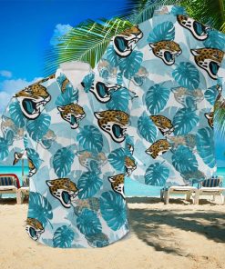 NFL Jacksonville Jaguars Logo Leaf 3D Hawaiian Shirt For Fans Gift Summer