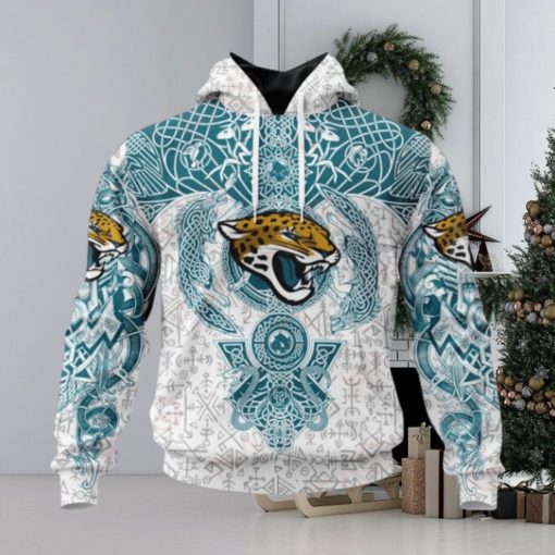 NFL Jacksonville Jaguars Norse Viking Symbols 3D Hoodie