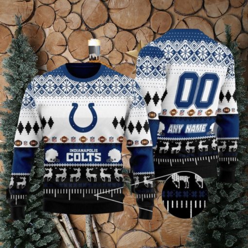 NFL Jacksonville Jaguars Playing Field Ugly Christmas Sweater Custom Number And Name