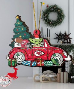 NFL Kansas City Chiefs And Baby Yoda Christmas Ornament 2023 Christmas Tree Decorations