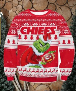 NFL Kansas City Chiefs Grinch AOP Ugly Christmas Sweater Christmas Gift For Men And Women