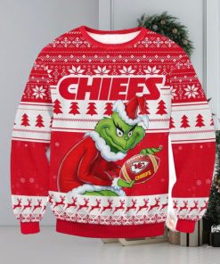 NFL Kansas City Chiefs Grinch Ugly Christmas Sweater Trending Sweater For 2023 Christmas Holidays