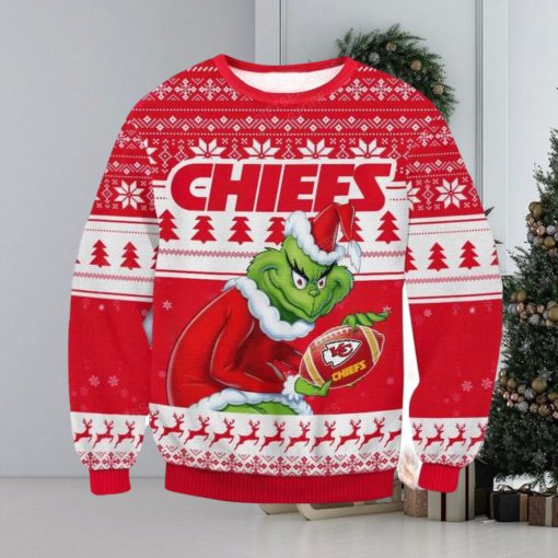 NFL Kansas City Chiefs Grinch Ugly Christmas Sweater Trending Sweater For 2023 Christmas Holidays