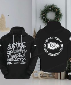 NFL Kansas City Chiefs Justice Opportunity Equity Freedom Hoodie