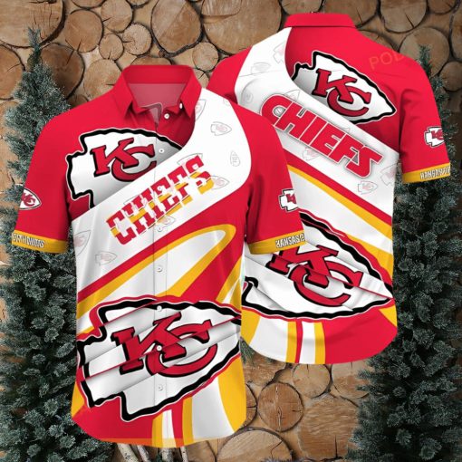 NFL Kansas City Chiefs Logo Hawaiian Shirt, Gift For Football NFL Fans