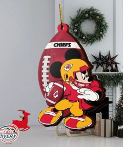 NFL Kansas City Chiefs Mickey Mouse Christmas Ornament 2023 Christmas Tree Decorations