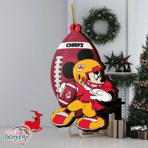 NFL Kansas City Chiefs Mickey Mouse Christmas Ornament 2023 Christmas Tree Decorations