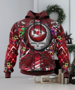 NFL Kansas City Chiefs Mix Grateful Dead, Personalized Name & Number Specialized Concepts Kits 3D Hoodie