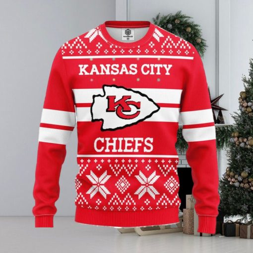 NFL Kansas City Chiefs New Season Weave Knitted Christmas 3D Sweater