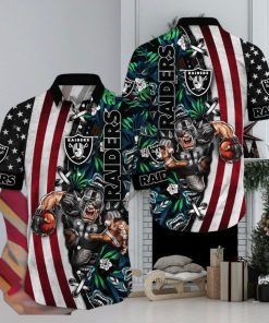 NFL Las Vegas Raiders Hawaii Shirt Mascot Aloha Summer Shirt