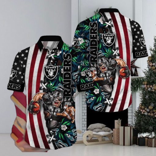 NFL Las Vegas Raiders Hawaii Shirt Mascot Aloha Summer Shirt