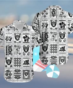 NFL Las Vegas Raiders Hawaiian Shirt Hibiscus Pattern Beach Gift For Him