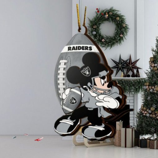 NFL Las Vegas Raiders Mickey Mouse Christmas Ornament 2023 Christmas Tree Decorations