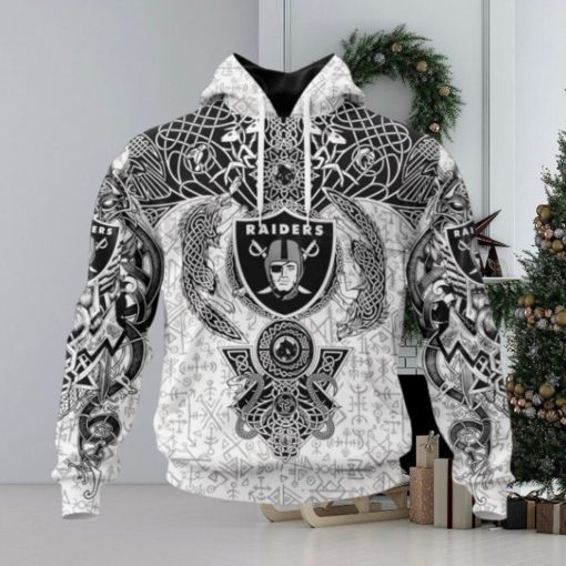 NFL Las Vegas Raiders Norse Viking Symbols 3D Hoodie