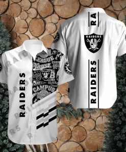 NFL Las Vegas Raiders White Hawaiian Shirt