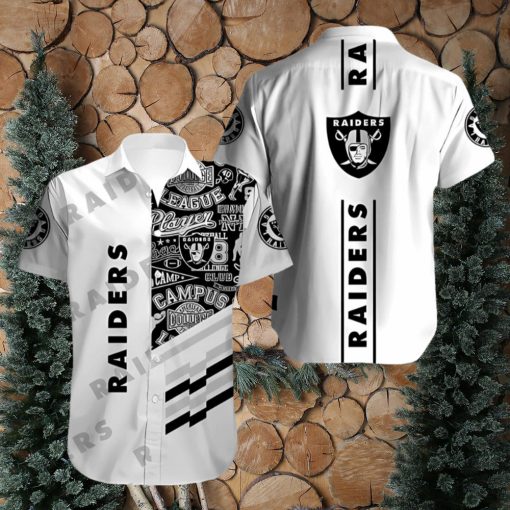 NFL Las Vegas Raiders White Hawaiian Shirt