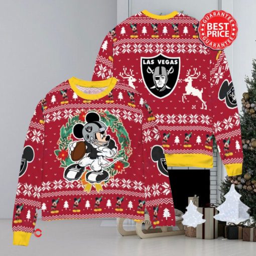 NFL Las Vegas Raiders x Mickey Mouse Christ Ugly Sweater