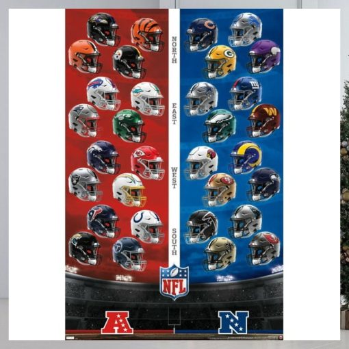 NFL League   Helmets 22 Wall Poster