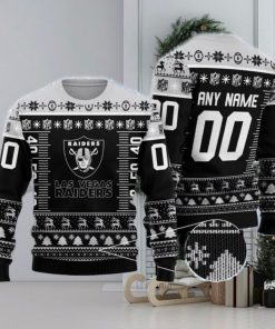 NFL Logo Las Vegas Raiders Ugly Christmas Custom Number And Name