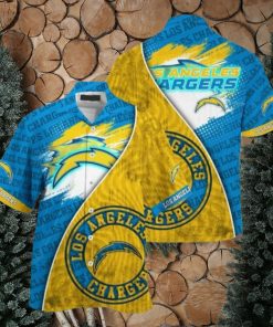 NFL Los Angeles Chargers Blue Gold Hawaiian Shirt