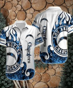 NFL Los Angeles Chargers Custom Name Realtree Hunting Hawaiian Shirt