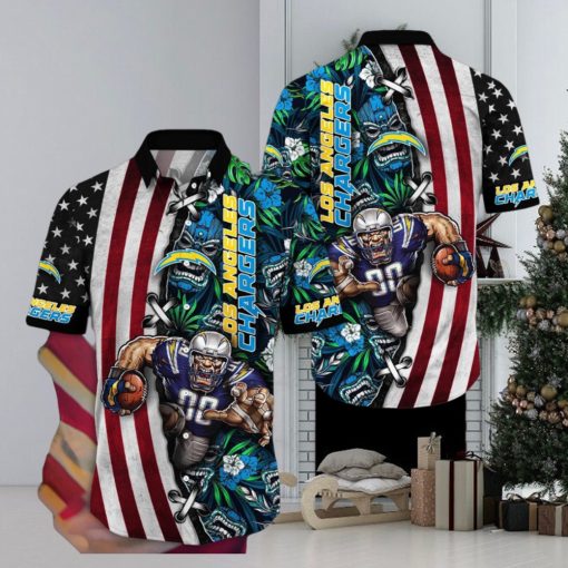 NFL Los Angeles Chargers Hawaii Shirt Mascot Aloha Summer Shirt