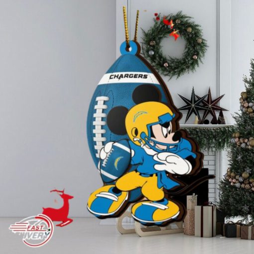 NFL Los Angeles Chargers Mickey Mouse Christmas Ornament 2023 Christmas Tree Decorations