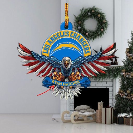 NFL Los Angeles Chargers Xmas Tree Decorations American US Eagle Custom Name Ornament