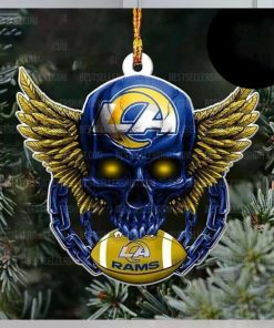 NFL Los Angeles Rams Football Skull Logo Unique 2023 Christmas Ornament