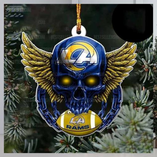 NFL Los Angeles Rams Football Skull Logo Unique 2023 Christmas Ornament