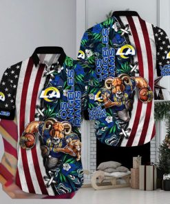 NFL Los Angeles Rams Hawaii Shirt Mascot Aloha Summer Shirt