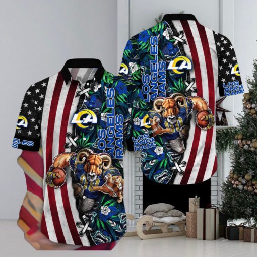 NFL Los Angeles Rams Hawaii Shirt Mascot Aloha Summer Shirt