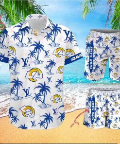 NFL Los Angeles Rams Louis Vuitton Logo Pattern Hawaiian Shirt & Shorts