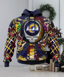 NFL Los Angeles Rams Mix Grateful Dead, Personalized Name & Number Specialized Concepts Kits 3D Hoodie