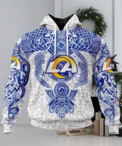 NFL Los Angeles Rams Norse Viking Symbols 3D Hoodie