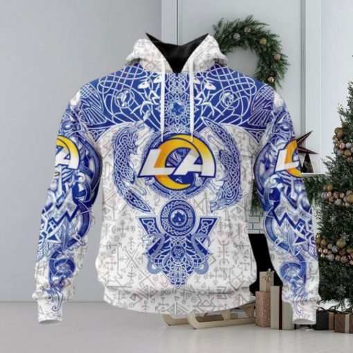 NFL Los Angeles Rams Norse Viking Symbols 3D Hoodie