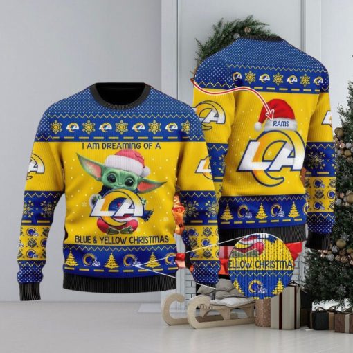 NFL Los Angeles Rams Ugly Christmas Sweater AOP Roast Custom Name