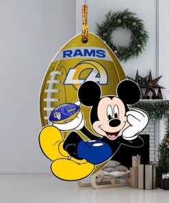 NFL Los Angeles Rams Xmas Mickey Custom Name Christmas Tree Decorations Ornament