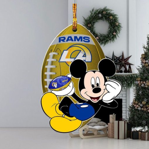 NFL Los Angeles Rams Xmas Mickey Custom Name Christmas Tree Decorations Ornament