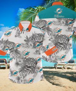 NFL Miami Dolphins 3D Flowers Leaf Hawaiian Shirt Summer Hot Gift For Fans