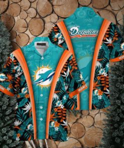 NFL Miami Dolphins Aqua Black Hawaiian Shirt