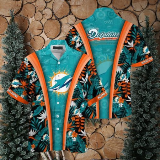 NFL Miami Dolphins Aqua Black Hawaiian Shirt