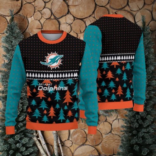 NFL Miami Dolphins Christmas Pattern Sport Christmas Ugly Sweater 3D