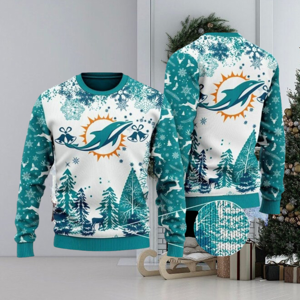 NFL Miami Dolphins Christmas Ugly Sweater Xmax Tree Chistmas For