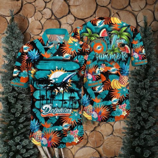 NFL Miami Dolphins Hawaii Shirt Flower Relaxed Island Wear